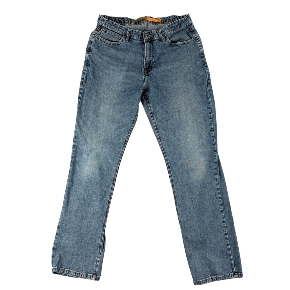 Rock & Roll Denim Jeans Mens 34x34 Blue Double Barrel Stacked Relaxed Straight
